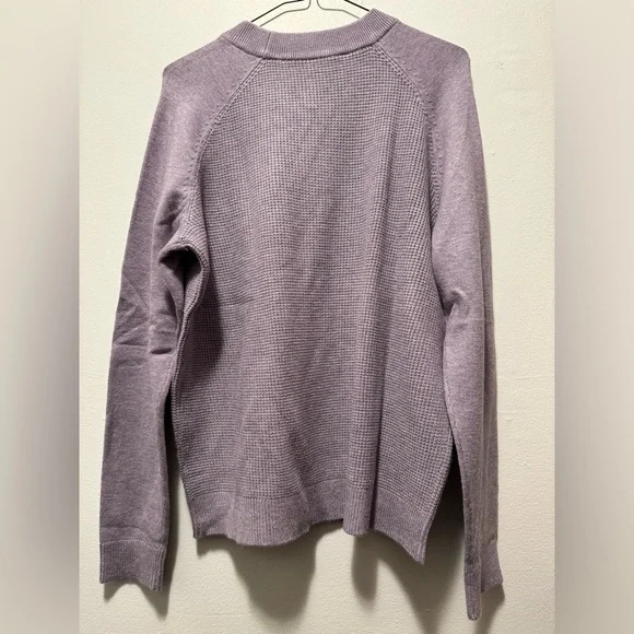 Denver Hayes Purple Waffle long sleeve sweater. Large - Picture 3 of 4